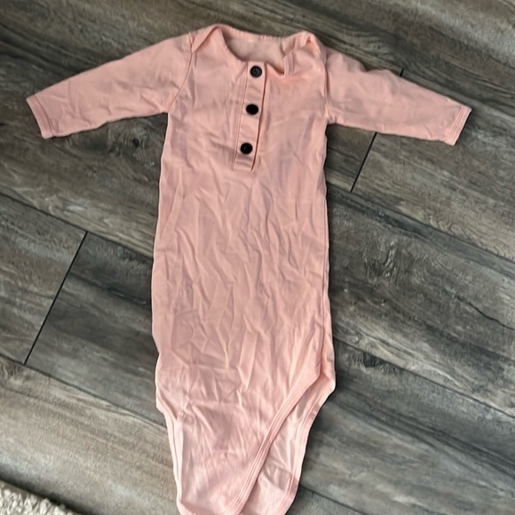 Other - NWOT pink baby girl onesie sack sleeper gown